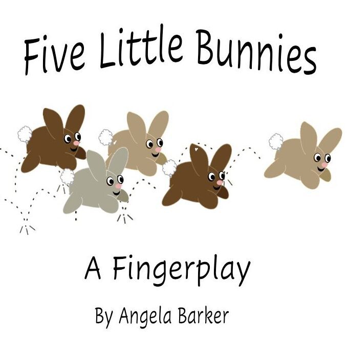 A book cover with five little bunnies