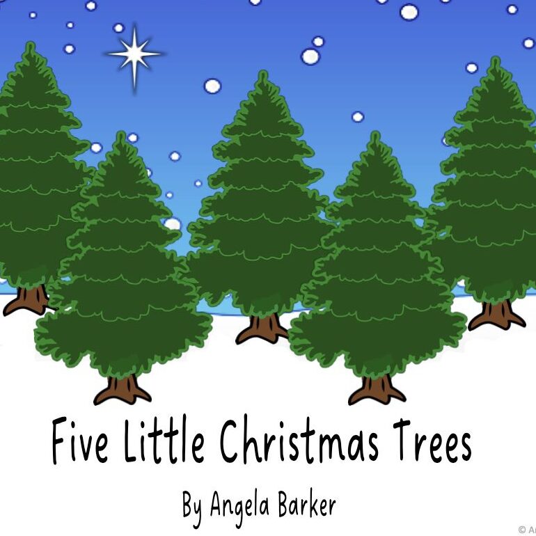 Five little christmas trees