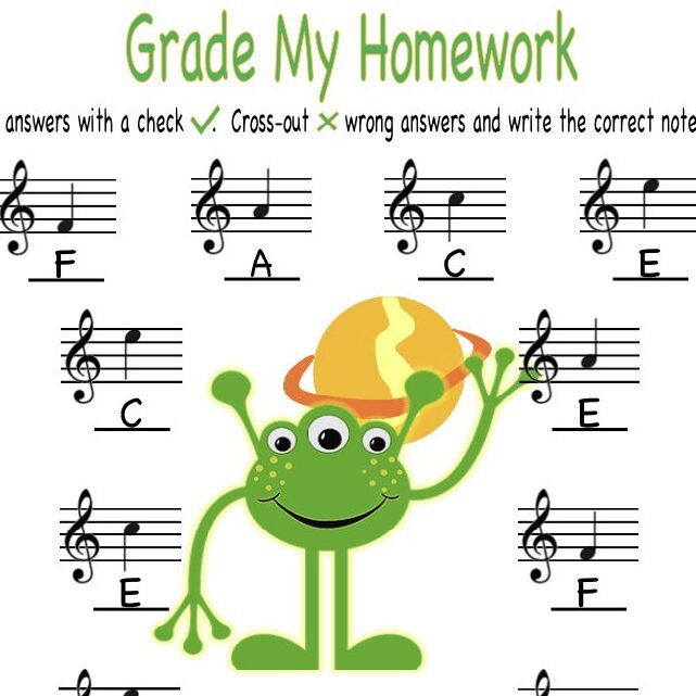 A frog with a hat on and some notes