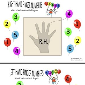 A right hand and left hand finger numbers game.
