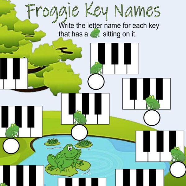 A sheet with keys and frogs on it.