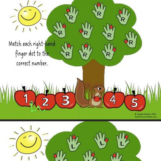 A tree with numbers on it and hands coming out of the branches.