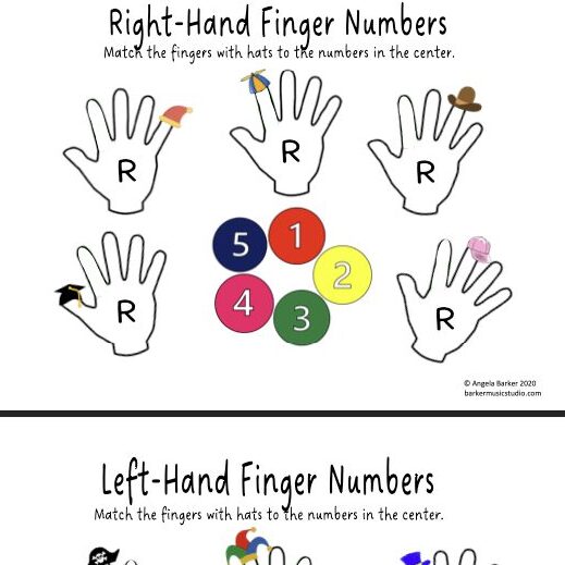 A set of three different finger numbers.