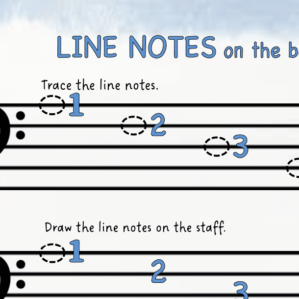 A sheet music with lines on the bottom of it.